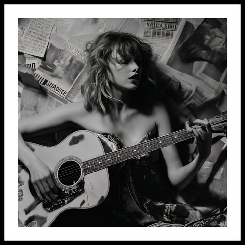 Plakat 70x70cm Młoda Gitarzystka na Arena.pl
