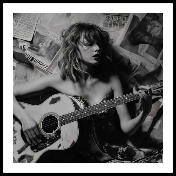 Plakat 70x70cm Młoda Gitarzystka zdjęcie 3