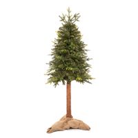 Choinka sztuczna na pniu 180 cm świerk naturalny ze stojakiem nowoczesny