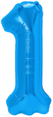 Balon foliowy Cyfra 1, 100cm, ciemnoniebieski XL