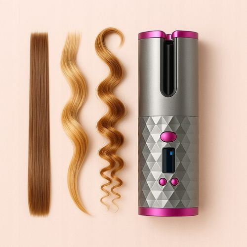 Bezprzewodowa lokówka automatyczna LCD fale loki obrotowa USB Do na Arena.pl