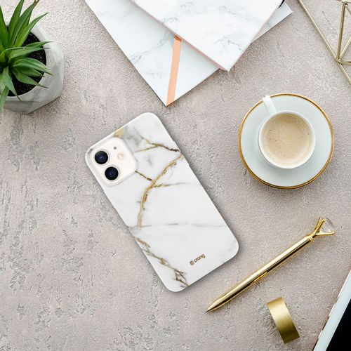 Crong Marble Case Etui do iPhone 12 Mini (biały) na Arena.pl