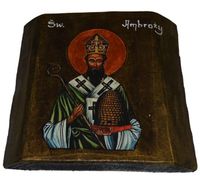 Ikona Święty Ambroży patron pszczelarzy