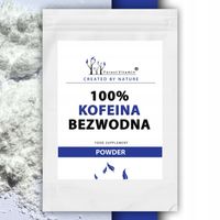 100% KOFEINA CZYSTA W PROSZKU BEZ DODATKÓW BEZWODNA 1Kg POBUDZA + MIARKA