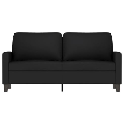 Sofa 2-osobowa, czarna, 140 cm, tapicerowana aksamitem na Arena.pl