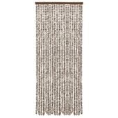 Zasłona przeciwko owadom, kolor taupe i biel, 56x185 cm, szenil