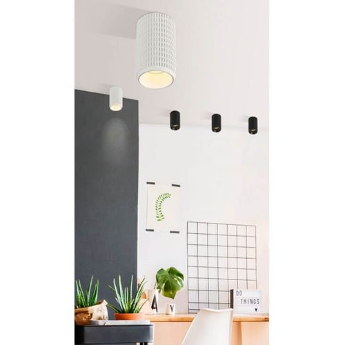 Metalowy downlight pokojowy Avica czarna tuba natynkowa na Arena.pl