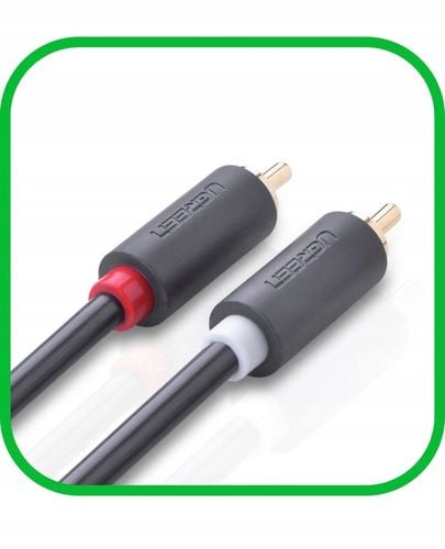 Kabel Przewód Audio Wtyk 2x RCA do 2xRCA Chinch STEREO 3M Pozłacany na Arena.pl