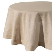 Obrus zdobiony kantą i złotą nicią okrągły STELLA 180 cm złoty