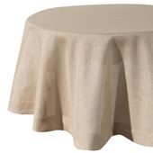 Obrus zdobiony kantą i złotą nicią okrągły STELLA 180 cm złoty