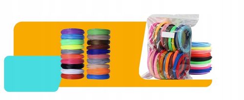 BEZPIECZNY FILAMENT PCL WKŁADY DO DŁUGOPISU 3D 100m 20x5m na Arena.pl