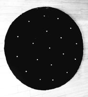 Okrągły dywan Diamond Premium z kryształkami czarny Glamour 140x140