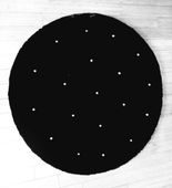 Okrągły dywan Diamond Premium z kryształkami czarny Glamour 140x140