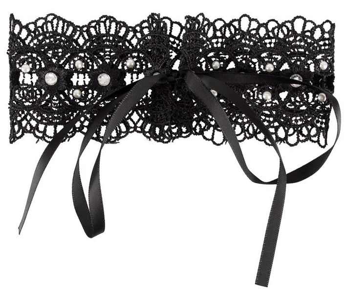 Embroidered Choker+Rhinestones zdjęcie 5