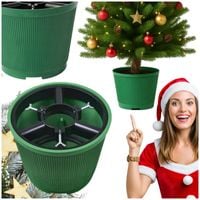 STOJAK NA CHOINKĘ ZIELONY REGULOWANY 2W1 Z POJEMNIKIEM NA WODĘ 31 CM