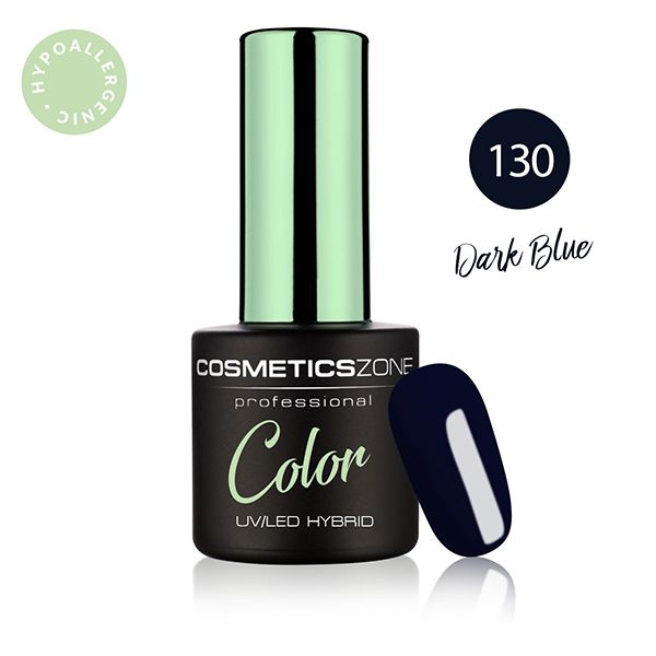 Cosmetics Zone Lakier hybrydowy 7ml – Dark Blue 130 zdjęcie 1