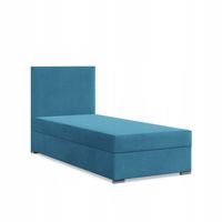 Łóżko Kontynentalne ZONZA JEDNOOSOBOWE VELVET Pojedyncze TURKUSOWE