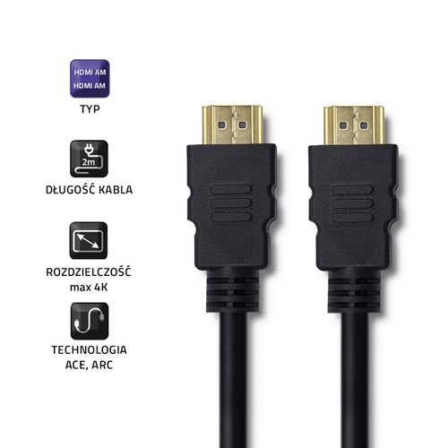 Qoltec Kabel HDMI A męski | HDMI A męski | 2m na Arena.pl