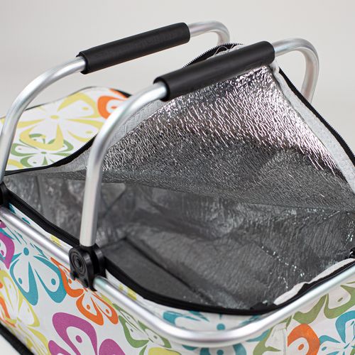 Kosz Termiczny Na Zakupy Piknikowy Duży 30 Litrów Kwiaty na Arena.pl