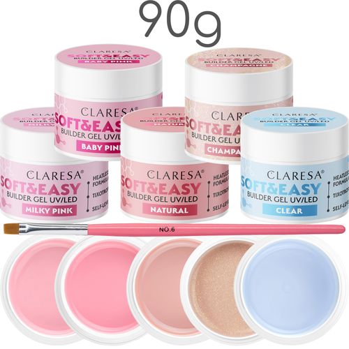 ZESTAW CLARESA SOFT&EASY BUILDER GEL 90G na Arena.pl