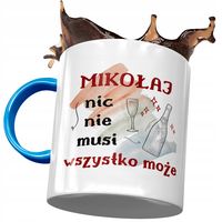 Kubek Błękitny Dla Mikołaja Kolegi Na Prezent Z Nadrukiem Ze Zdjęciem