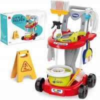 WÓZEK ZESTAW DO SPRZĄTANIA WIADERKO ODKURZACZ MOP DLA DZIECI MATADI