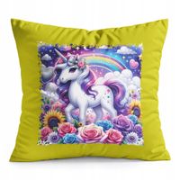 PODUSZKA ŻÓŁTA PREZENT - JEDNOROŻEC UNICORN KOŃ