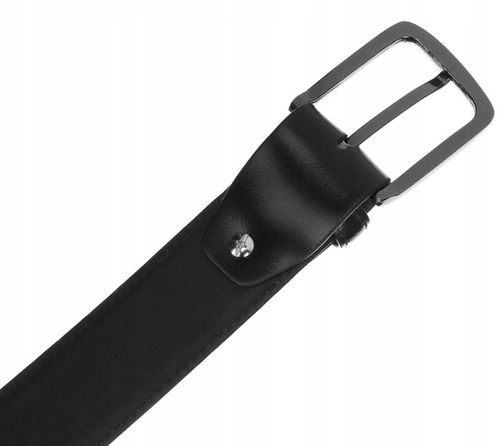 skórzany, szeroki pasek męski z klasyczną klamrą - peterson 105 na Arena.pl