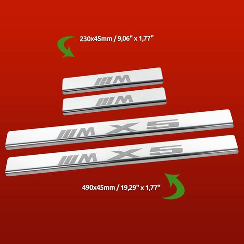 Listwa progowa BMW X5 E70 M X5 Stal nierdzewna 304 połysk 4szt na Arena.pl