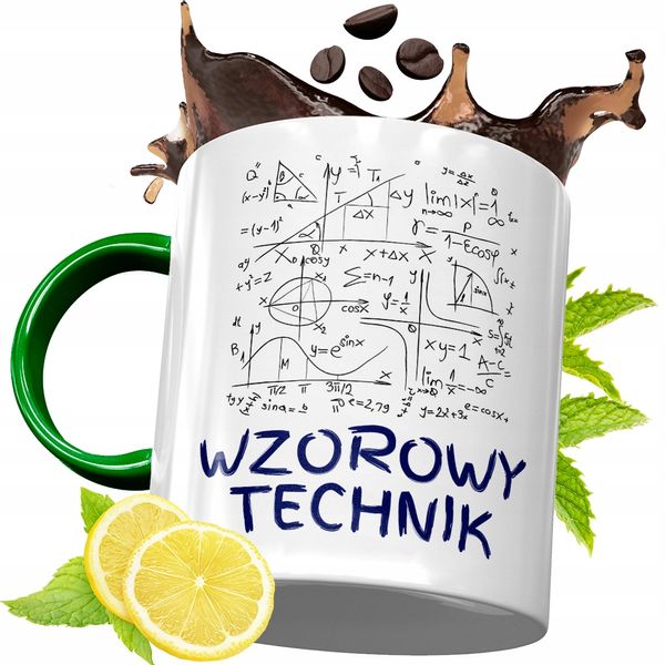 Kubek Zielony Dla Technika Na Urodziny Prezent Z Nadrukiem Ze Zdjęciem zdjęcie 1