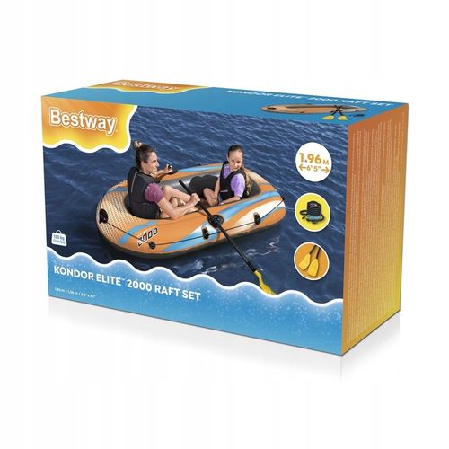 Ponton Kondor2000 188cm x 98cm Akcesoria BESTWAY Wiosła Pompka na Arena.pl