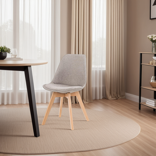 Krzesło Dimi szare jasne/buk zdjęcie 2