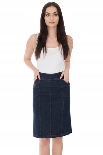SPÓDNICA JEANS MIDI (38-54) KOLORY r.44 na Arena.pl