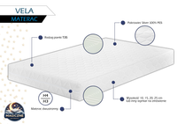 VELA MATERAC PIANKOWY 140x200 H3+ / H4+ | 25 CM 7 STREF KOMFORTU