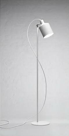 Lampa podłogowa LEKTOR biała - aluminium na Arena.pl