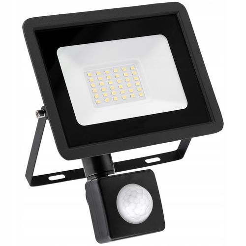 Naświetlacz LED 30W HALOGEN LAMPA REFLEKTOR z CZUJNIKIEM RUCHU IP65 SLIM na Arena.pl
