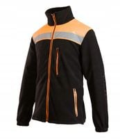 Bluza robocza POLAR BENEFIT RIVAL ODBLASKOWY HV czarno/pomarańczowy r. M