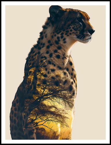 Plakat 75x100cm Gepard Duch Sawanny na Arena.pl