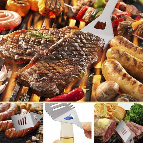 STALOWY Zestaw grillowy akcesoria przybory do grilla 4w1 +etui SUPER na Arena.pl