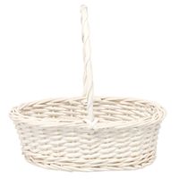 KOSZYK WIELKANOCNY NA ŚWIĘCONKĘ 24cm KOSZYK WIKLINOWY BIAŁY