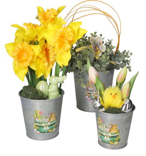 DONICZKA OSŁONKA METALOWA Z ZAJĄCZKIEM DONICZKA DO STROIKA na Arena.pl