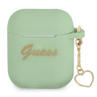 Etui Guess Silicone Charm Heart Collection na AirPods 1/2 - zielone