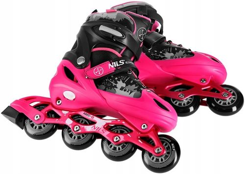 Łyżworolki NILS EXTREME NA18137A (rozmiar 39-42) Czarno-różowy na Arena.pl