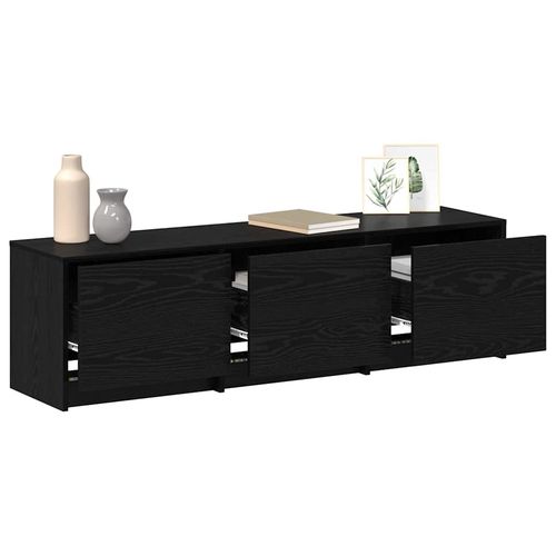 Szafka RTV Czarny dąb 140 x 34 x 40 cm Materiał drewnopochodny na Arena.pl