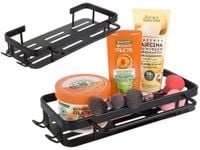 PÓŁKA ŁAZIENKOWA DO ŁAZIENKI WIESZAK DO KUCHNI LOFT WISZĄCA METAL CZARNA