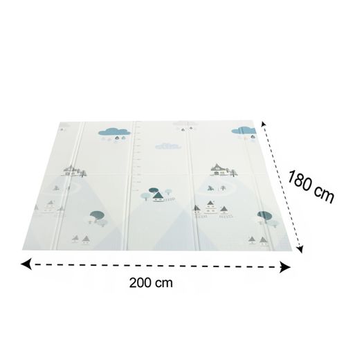 Dwustronna edukacyjna piankowa mata dziecięca XXL 180x200 cm - pingwinek na Arena.pl
