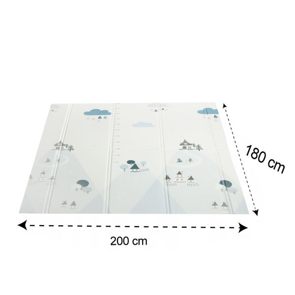 Dwustronna edukacyjna piankowa mata dziecięca XXL 180x200 cm - pingwinek zdjęcie 3