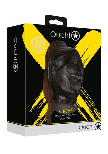 Mask with Brown Ponytail - Black na Arena.pl