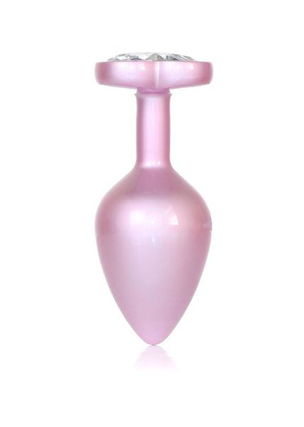 Plug-Jewellery Pearl Pink Heart Plug- Clear M zdjęcie 4