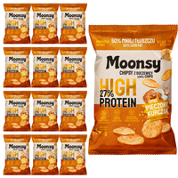 Moonsy Chipsy z soczewicy o smaku pieczonego kurczaka 60g x 12 sztuk